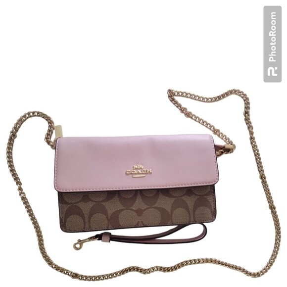 COACH PINK/BROWN WRISTLET/PURSE - Picture 2 of 16